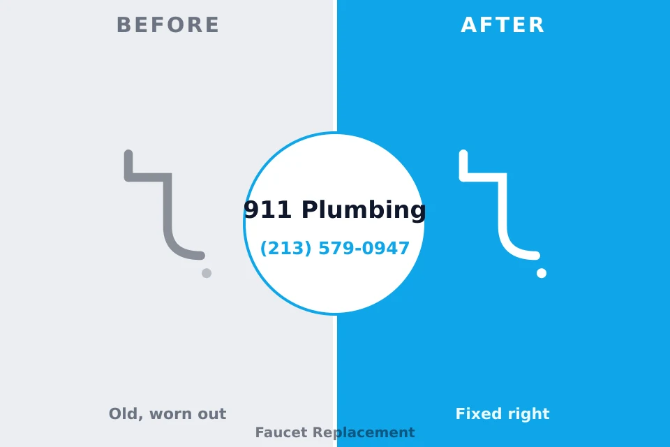 Before and after: plumbing repair Garden View, PA